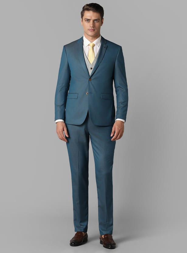 LOUIS PHILIPPE Solid Slim Fit Formal Three Piece Suit
