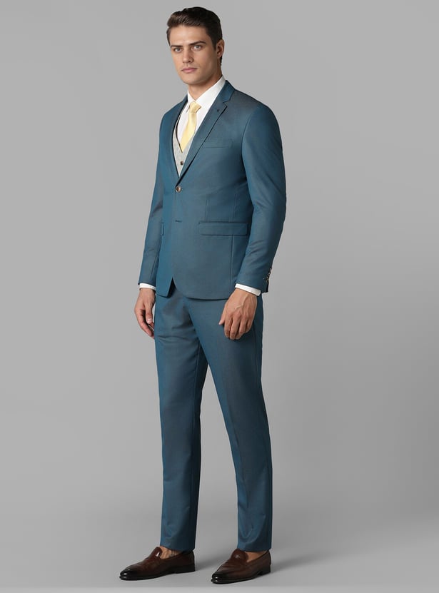 LOUIS PHILIPPE Solid Slim Fit Formal Three Piece Suit