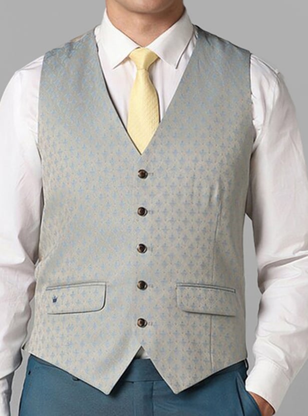 LOUIS PHILIPPE Solid Slim Fit Formal Three Piece Suit