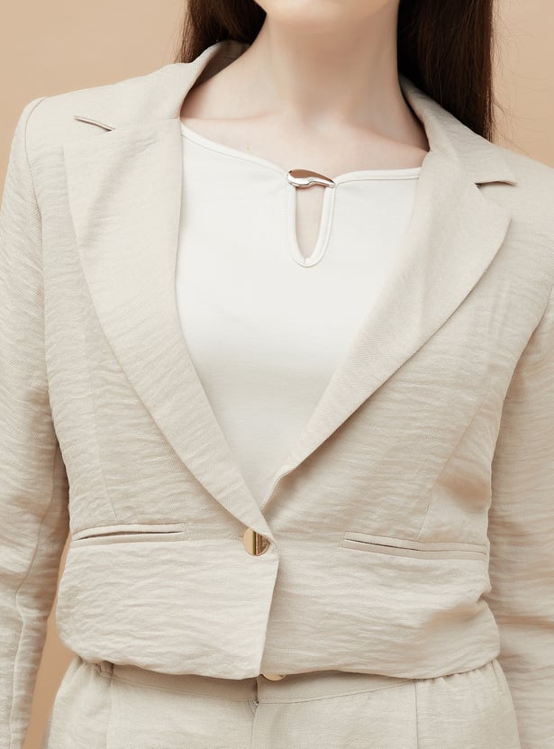 CODE Textured Single-Breasted Blazer