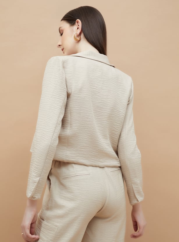 CODE Textured Single-Breasted Blazer
