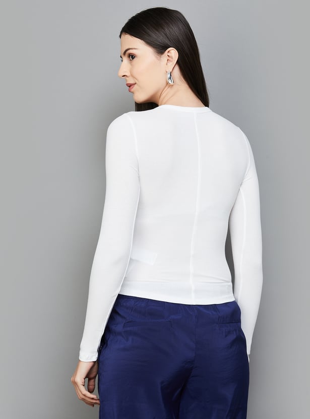 Buy AMERICAN EAGLE Ribbed Top from American Eagle at just INR 1599.0