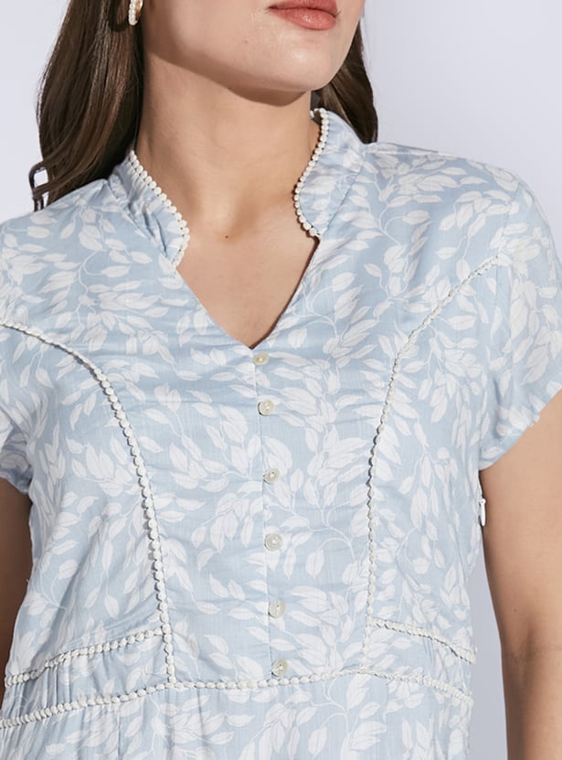 LATIN QUARTERS Printed A-Line Dress