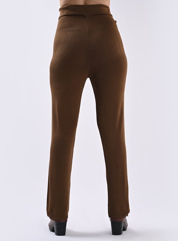 KRAUS Solid High-Rise Track Pants