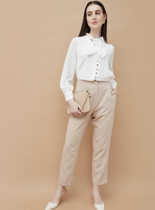 Buy CODE Solid Tie-Up Top from CODE at just INR