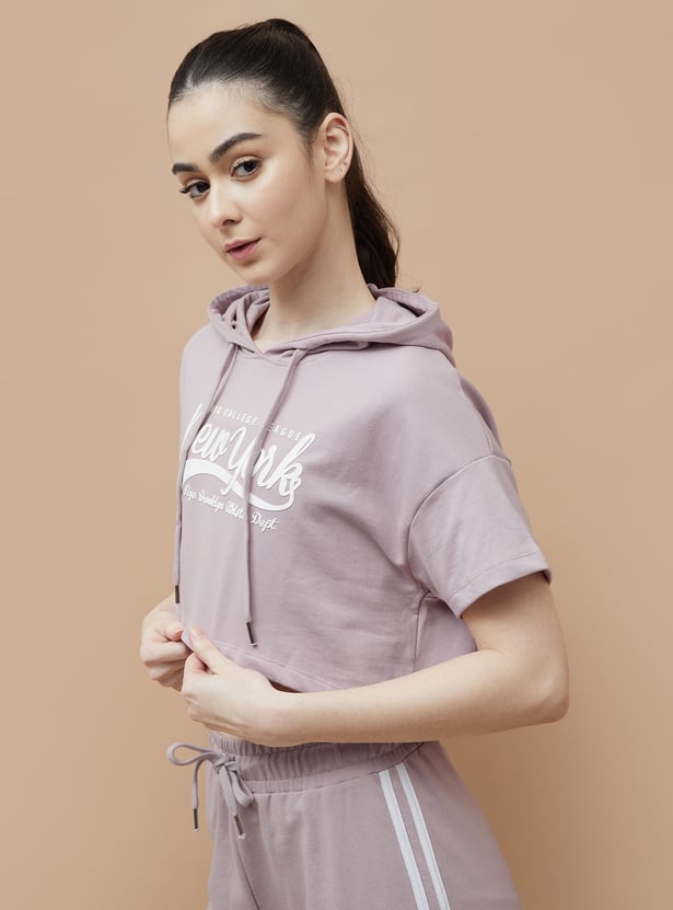 KAPPA Typographic Print Cropped T-shirt