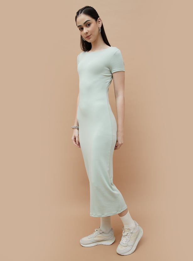 GINGER Solid Bodycon Dress