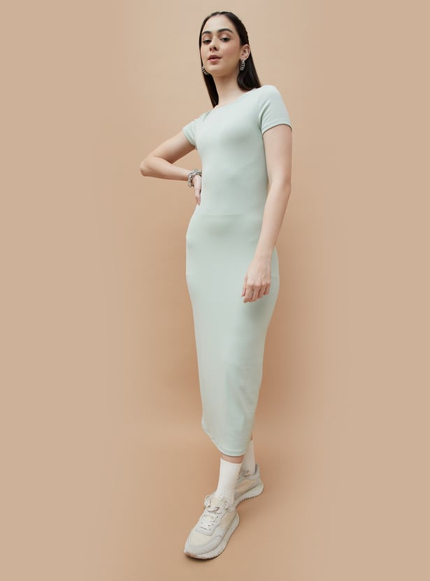 GINGER Solid Bodycon Dress