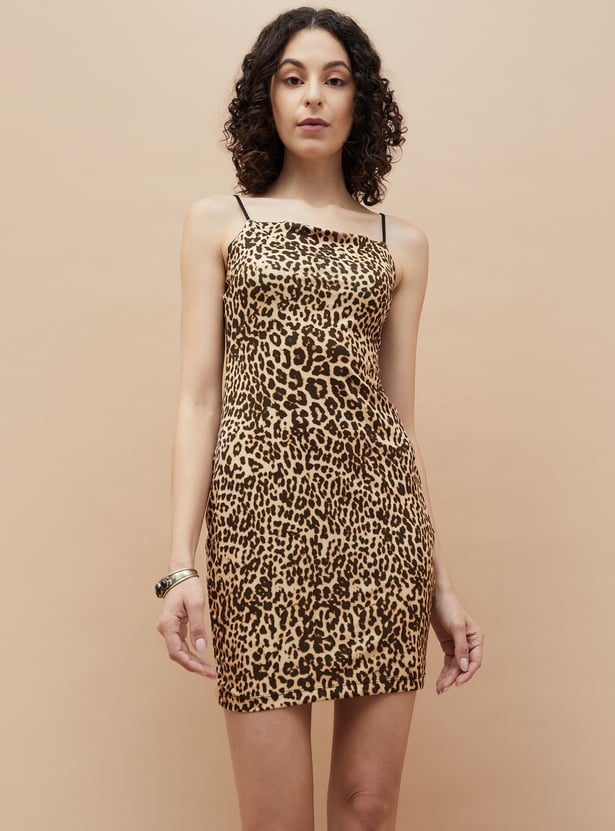 GINGER Animal Print Bodycon Dress