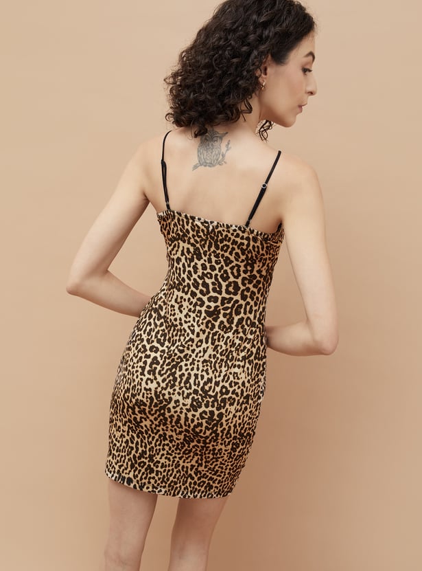 GINGER Animal Print Bodycon Dress