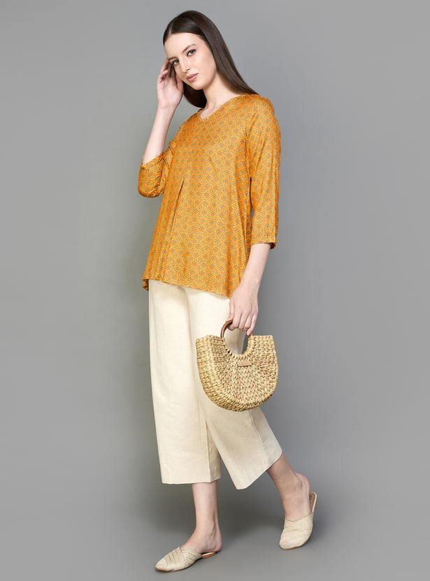 Buy GLOBAL DESI Printed A Line Top from Global Desi at just INR 2290.0