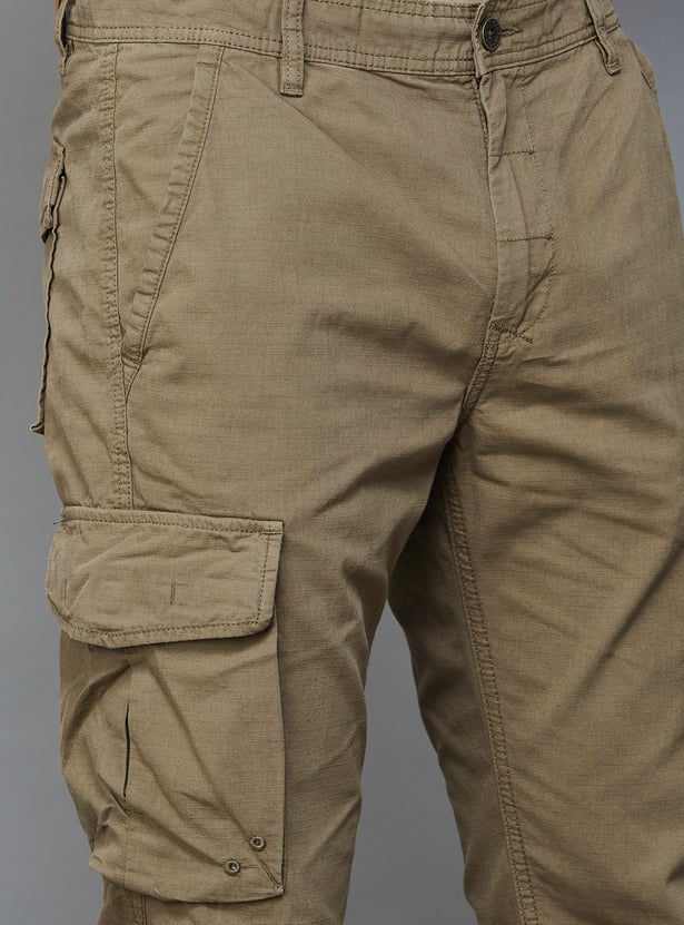 Buy US POLO ASSN Solid Regular Fit Cargos from US Polo Assn at