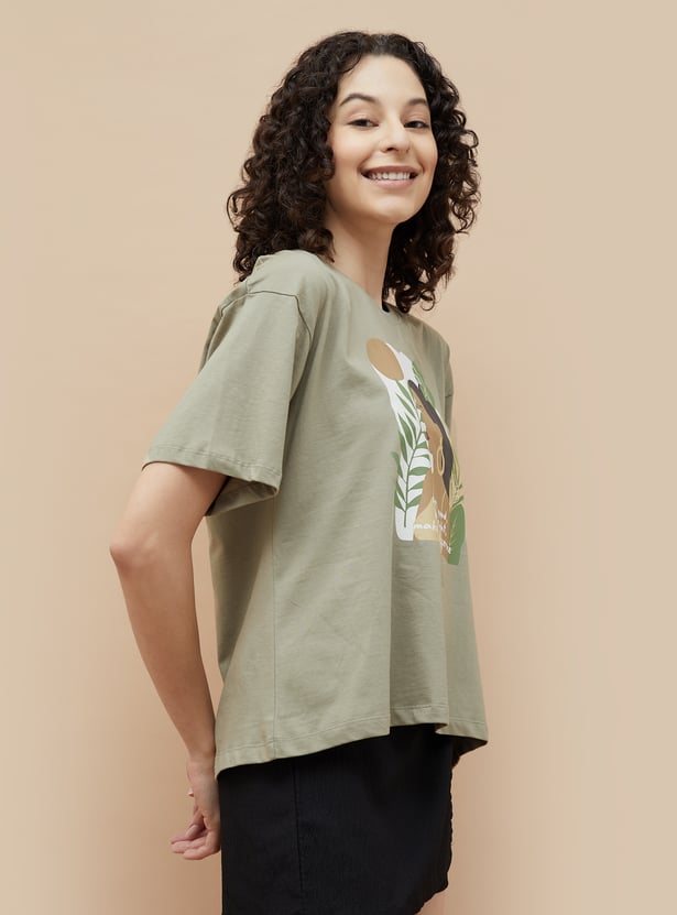 GINGER Printed Half Sleeves T-shirt