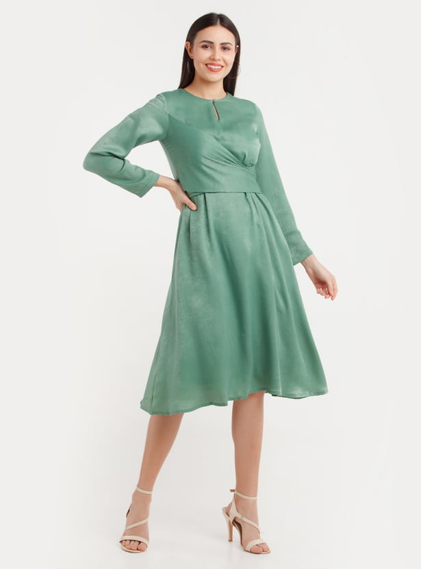 Buy Zink London Solid A-line Dress From Zink London At Just Inr 3199.0