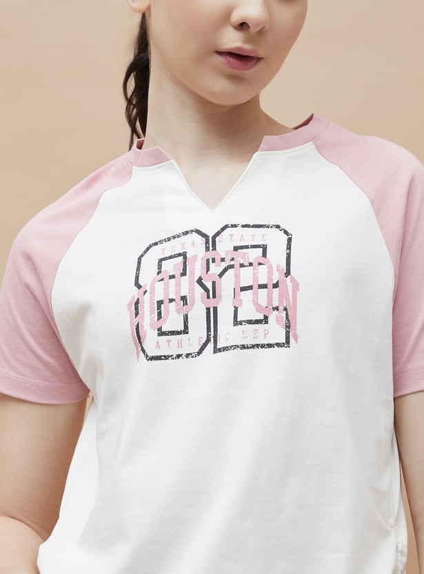 KAPPA Colourblock Raglan Sleeve T-shirt