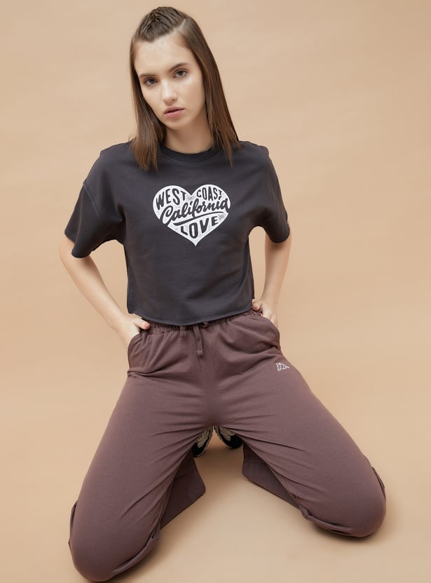 KAPPA Printed Boxy Fit Crop T-shirt