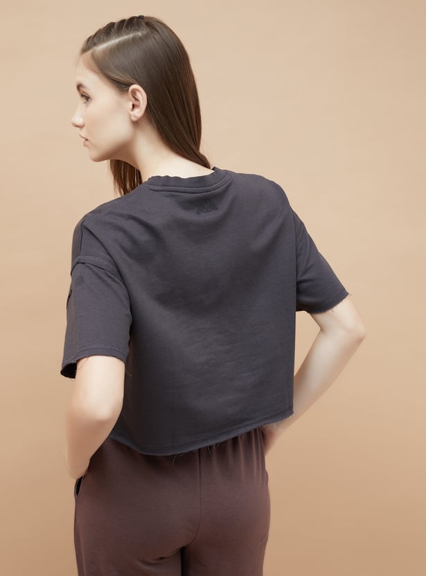KAPPA Printed Boxy Fit Crop T-shirt