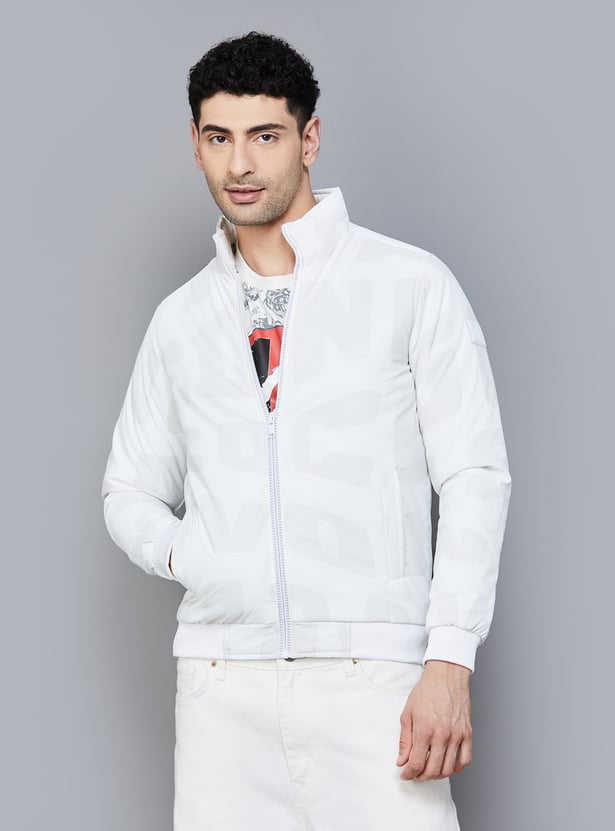 Buy SPYKAR Printed High Neck Bomber Jacket from Spykar at just INR