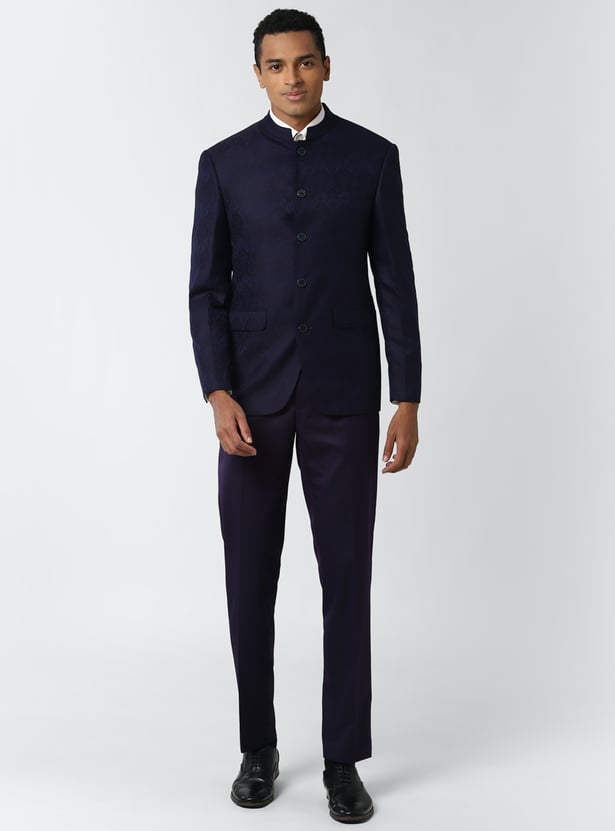 PETER ENGLAND Printed Slim Fit Two-Piece Wedding Suit