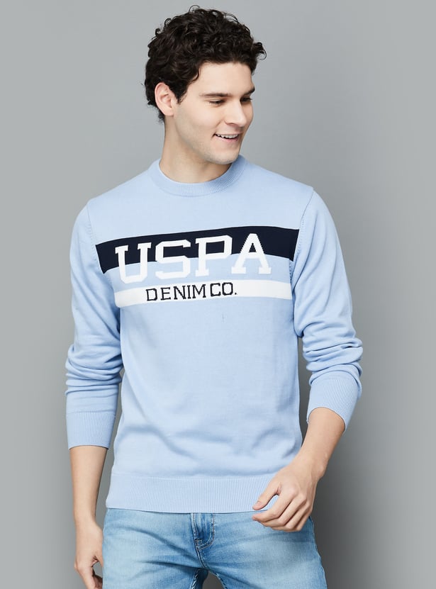 U.S. POLO ASSN. Printed Crew Neck Sweater