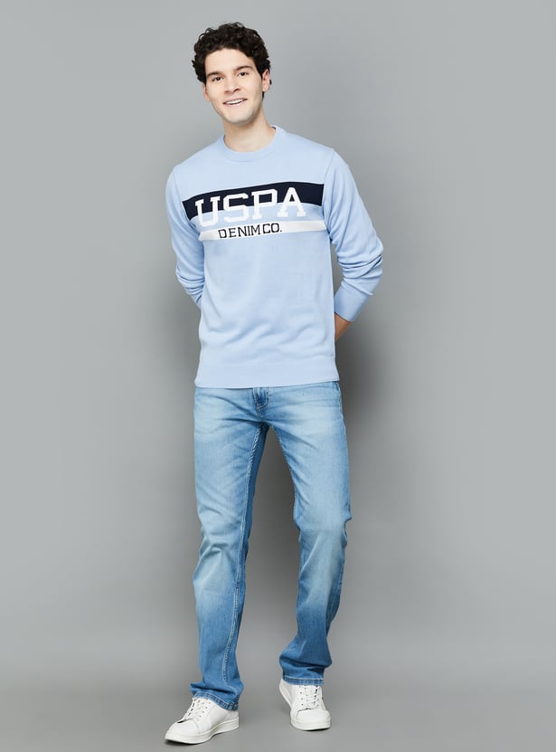 U.S. POLO ASSN. Printed Crew Neck Sweater