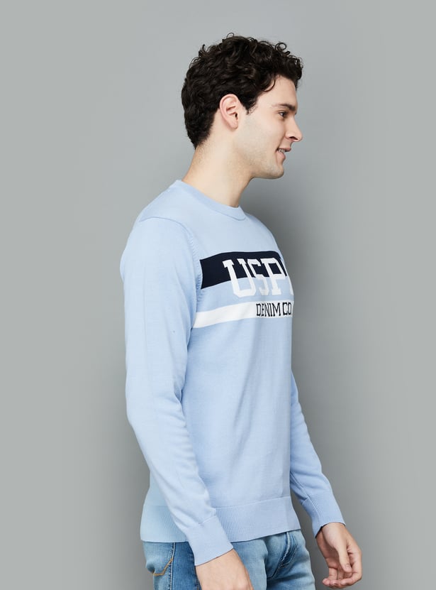 U.S. POLO ASSN. Printed Crew Neck Sweater