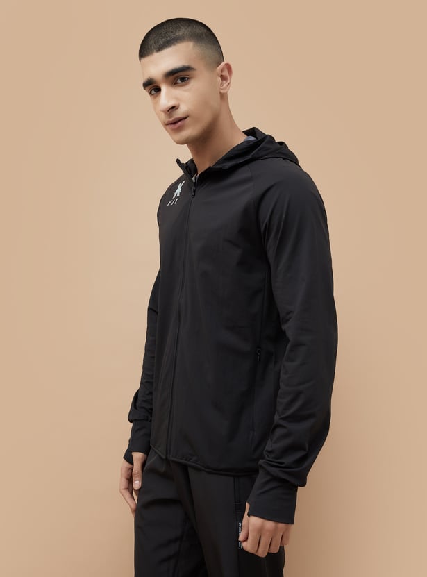 Buy KAPPA Textured Hooded Sweatshirt from Kappa at just INR 2499.0