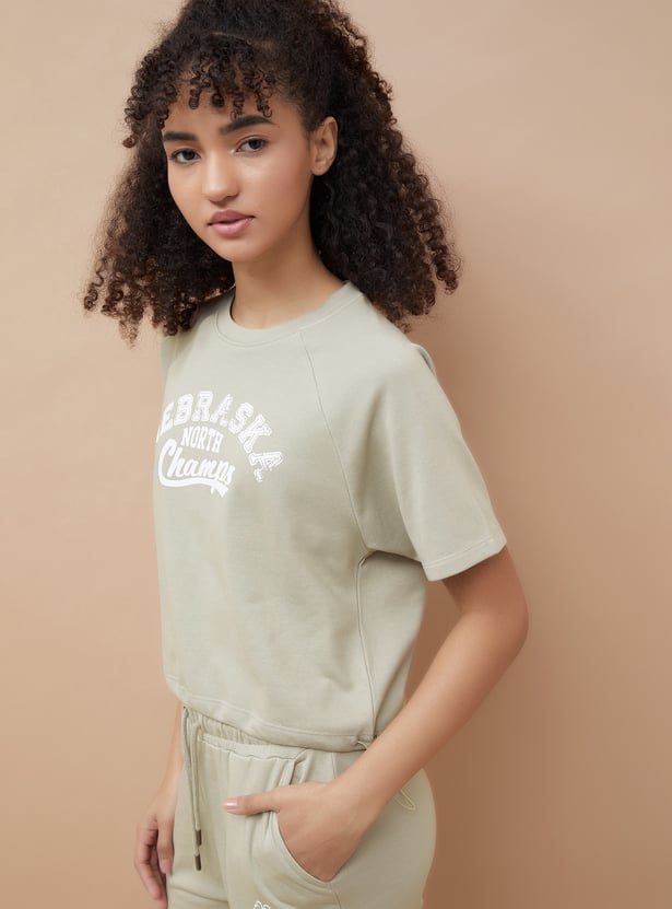KAPPA Printed Cropped T-shirt