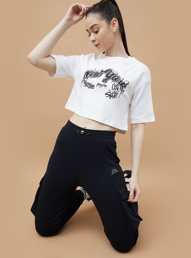 KAPPA Graphic Print Cropped T-shirt