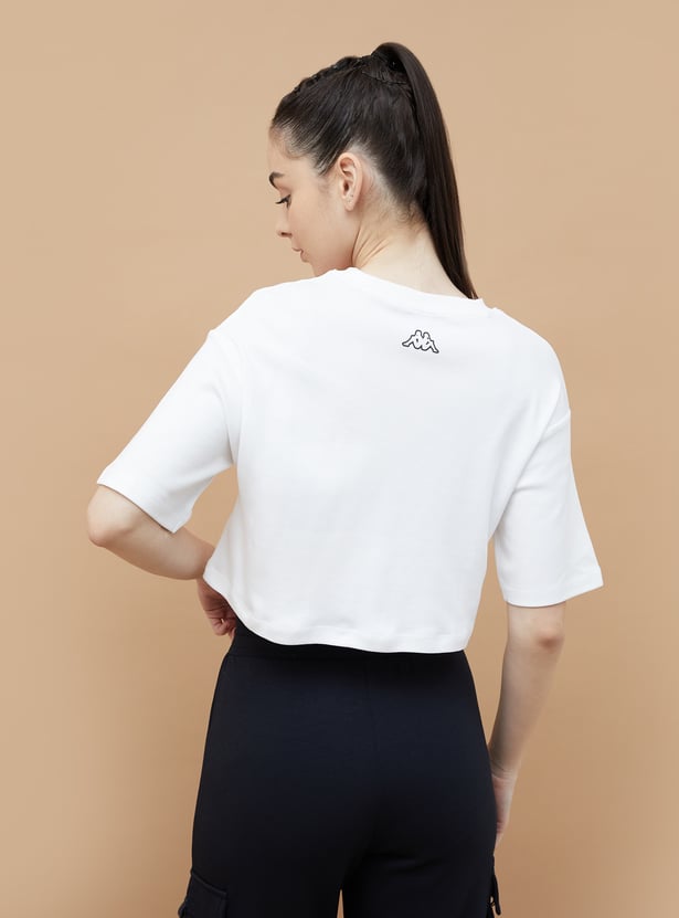 KAPPA Graphic Print Cropped T-shirt