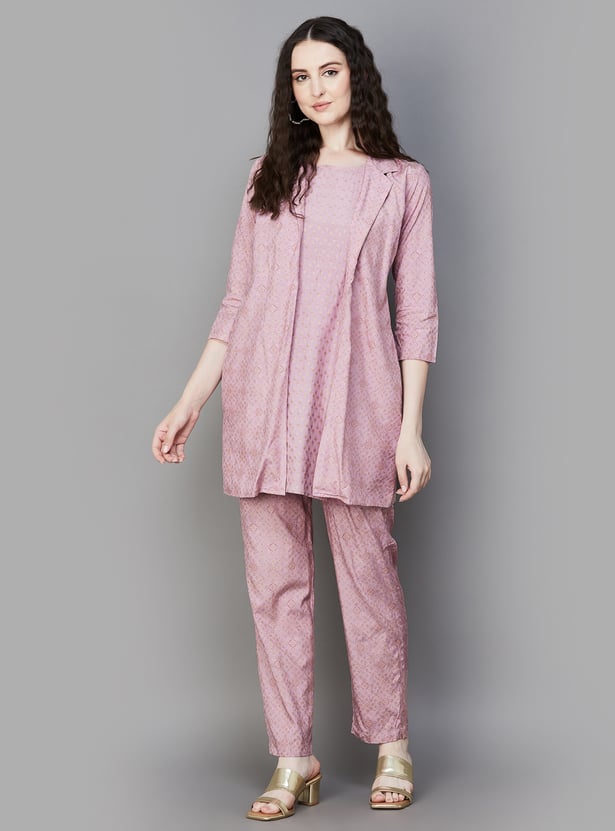 SPAN Bandhani Print Co-Ord Set with Jacket
