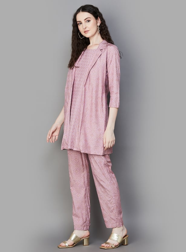 SPAN Bandhani Print Co-Ord Set with Jacket