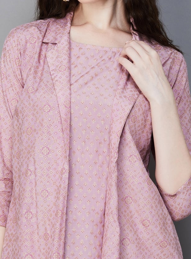 SPAN Bandhani Print Co-Ord Set with Jacket