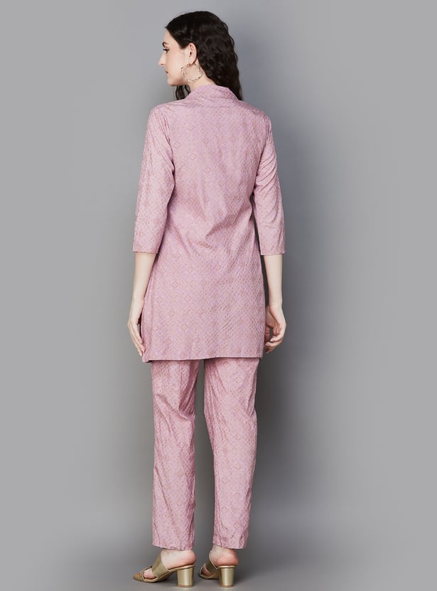 SPAN Bandhani Print Co-Ord Set with Jacket