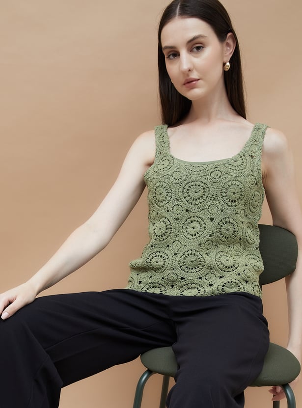 CODE Crochet Top with Camisole