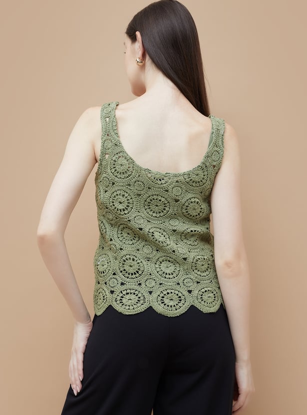CODE Crochet Top with Camisole