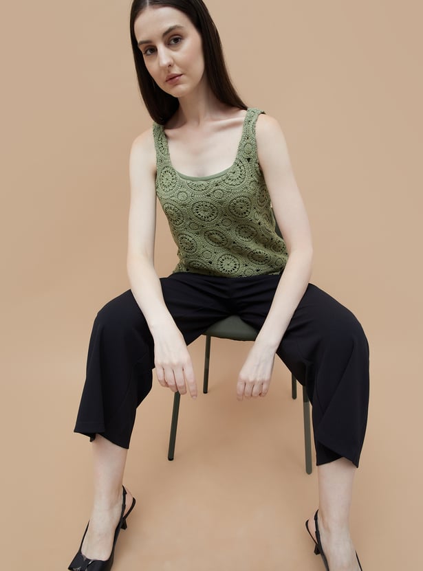 CODE Crochet Top with Camisole