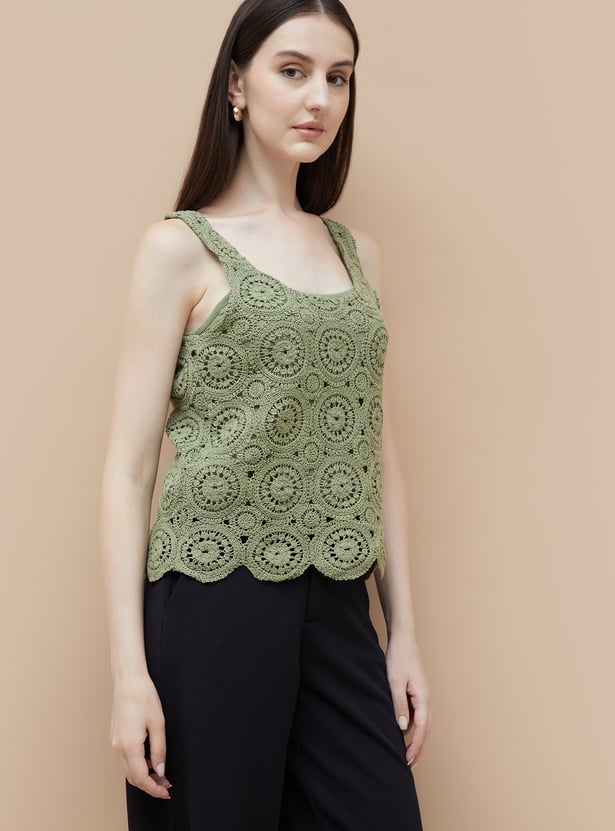 CODE Crochet Top with Camisole