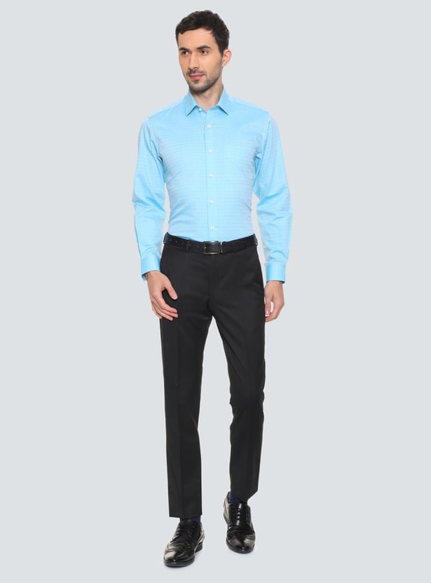 Buy Louis Philippe Solid Slim Fit Formal Trousers From Louis Philippe