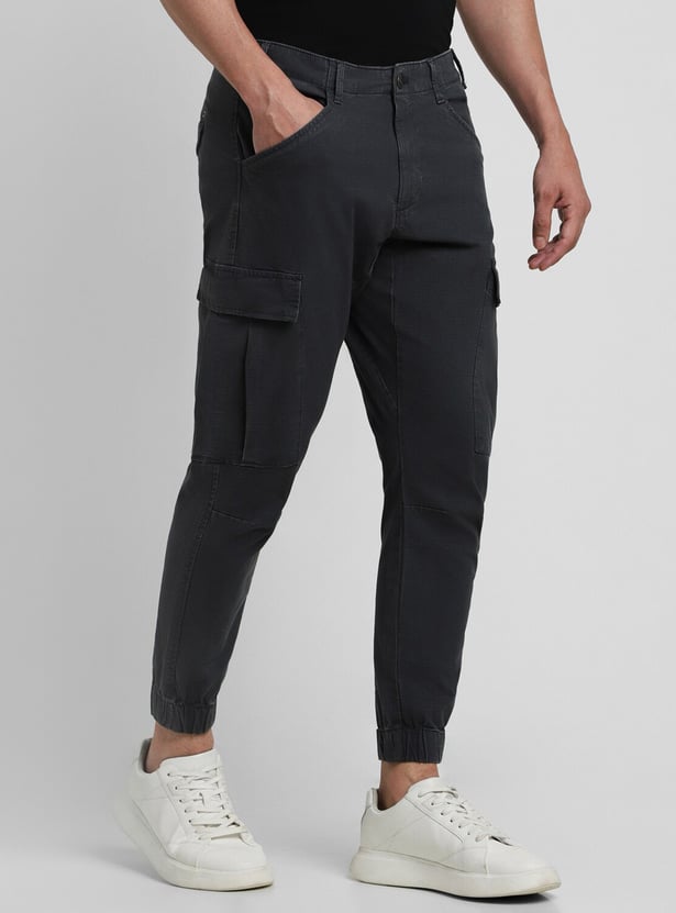 Buy PETER ENGLAND Solid Jogger Fit Chino Casual Trousers from