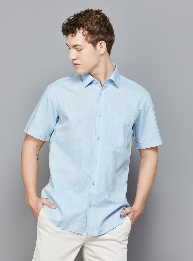 Buy COLORPLUS Solid Regular Fit Shirt from Colorplus at just INR 3581.0