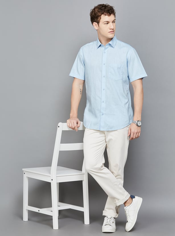 Buy COLORPLUS Solid Regular Fit Shirt from Colorplus at just INR 3581.0