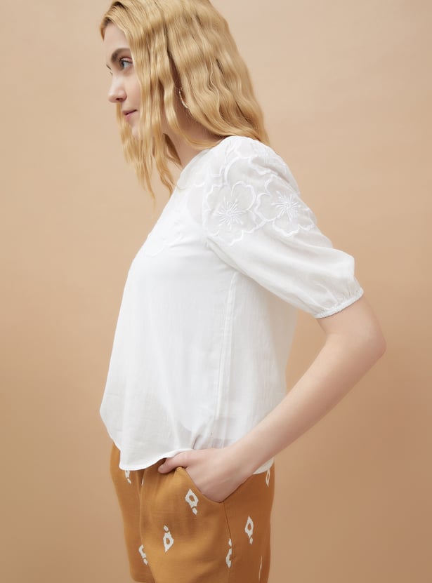 FAME FOREVER Embroidered Top with Camisole