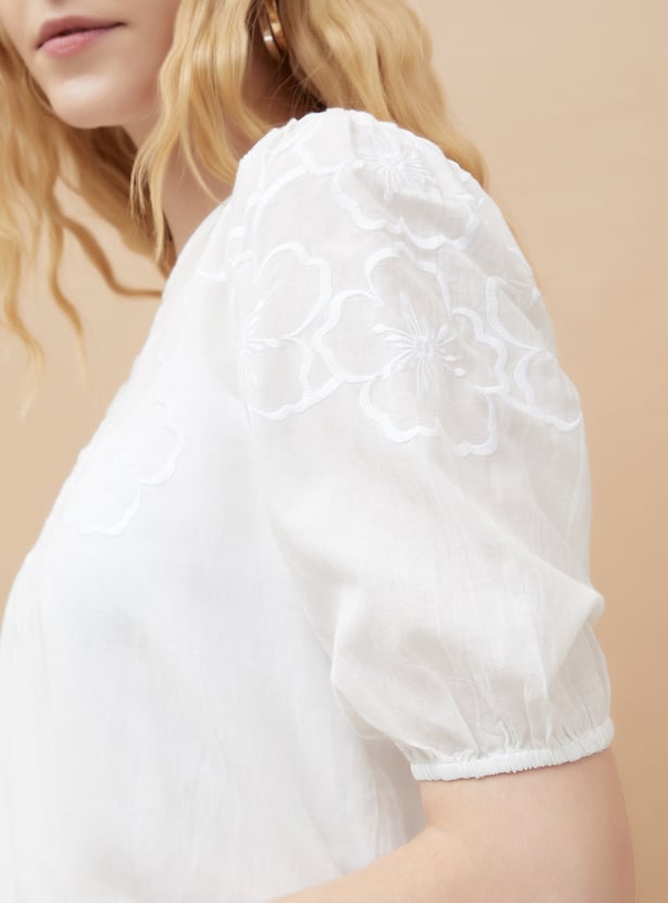 FAME FOREVER Embroidered Top with Camisole