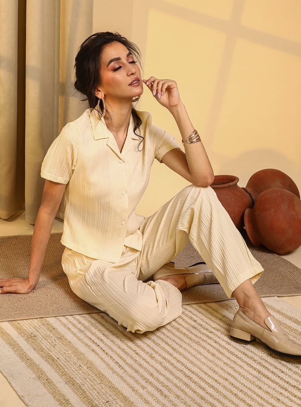 PINA COLADA Textured Co-Ord Set