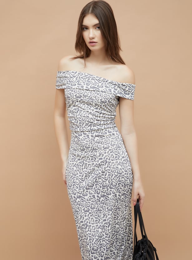 GINGER Leopard Print Bodycon Dress