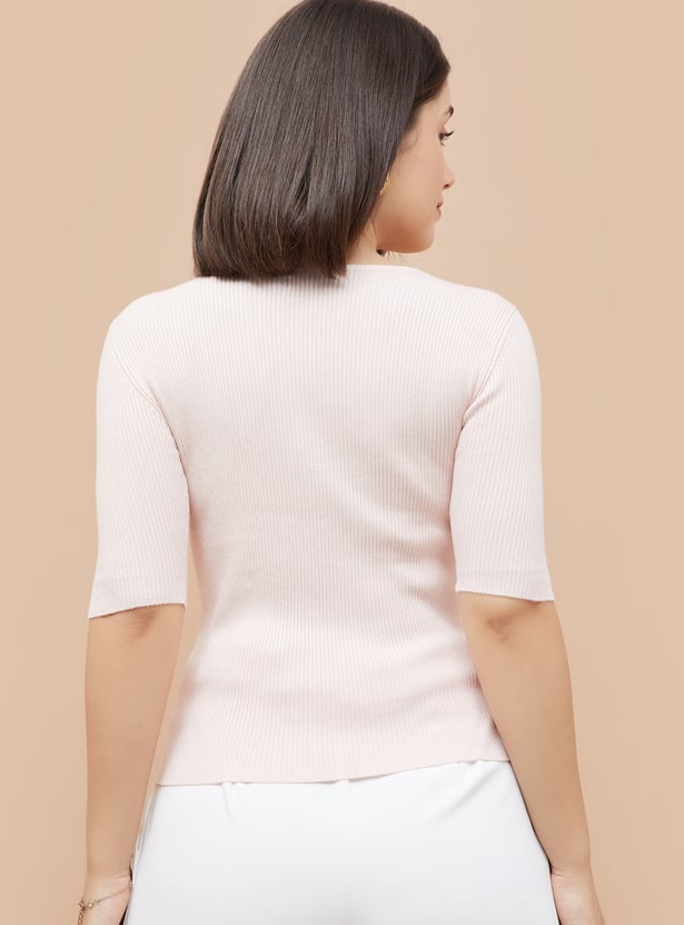 CODE CLASSIC Striped Knit Top