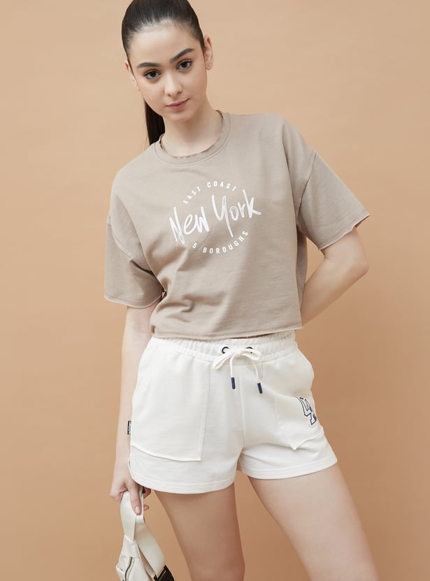 KAPPA Printed Athletic Crop T-shirt