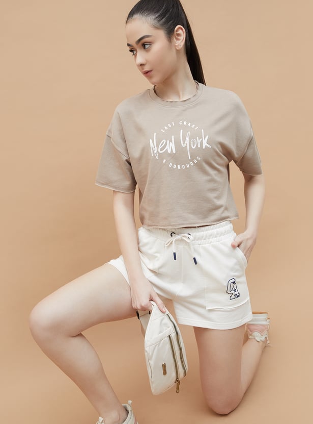 KAPPA Printed Athletic Crop T-shirt