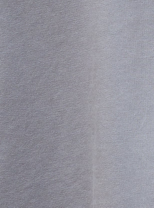 KAPPA Solid Zip Front Hooded T-shirt